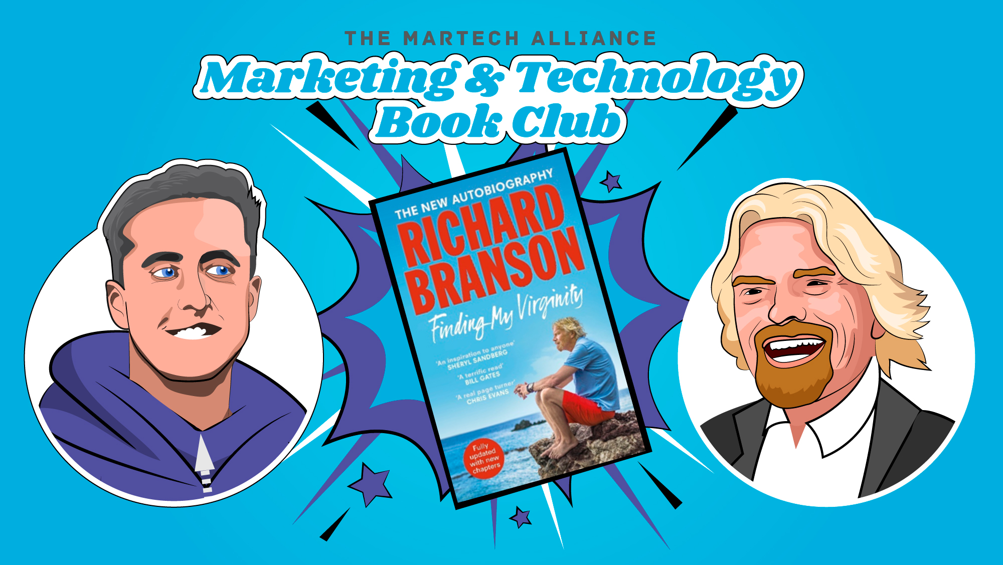 Richard Branson and Carlos Doughty Marketing & Tech Book Club
