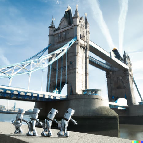 DALL·E 2023-06-14 15.34.19 - tower bridge with robots