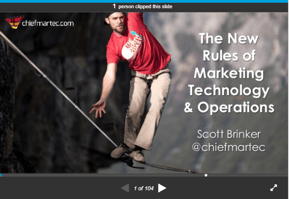 Scott Brinker #MarTechFest presentation 2018 - The New Rules of Marketing Technology & Operations