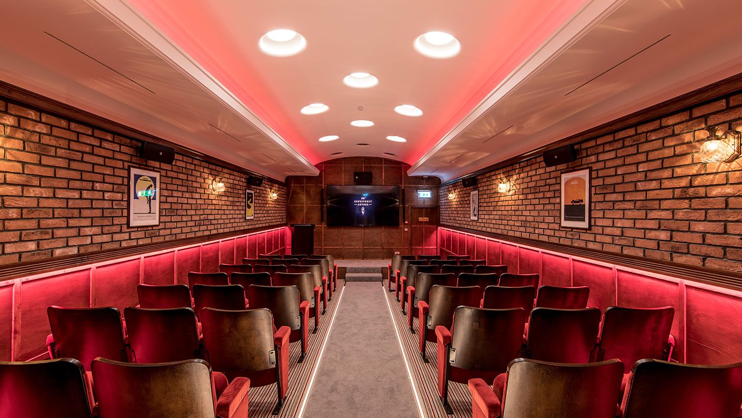 The 'Cutting Room' is an intimate theatre space for presentations.
