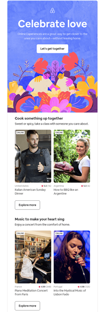 Airbnb Event Email Example