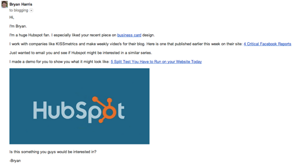 hubspot cold email