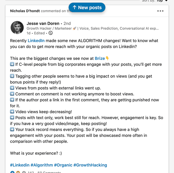 Jesse van Doren LinkedIn Algorithm
