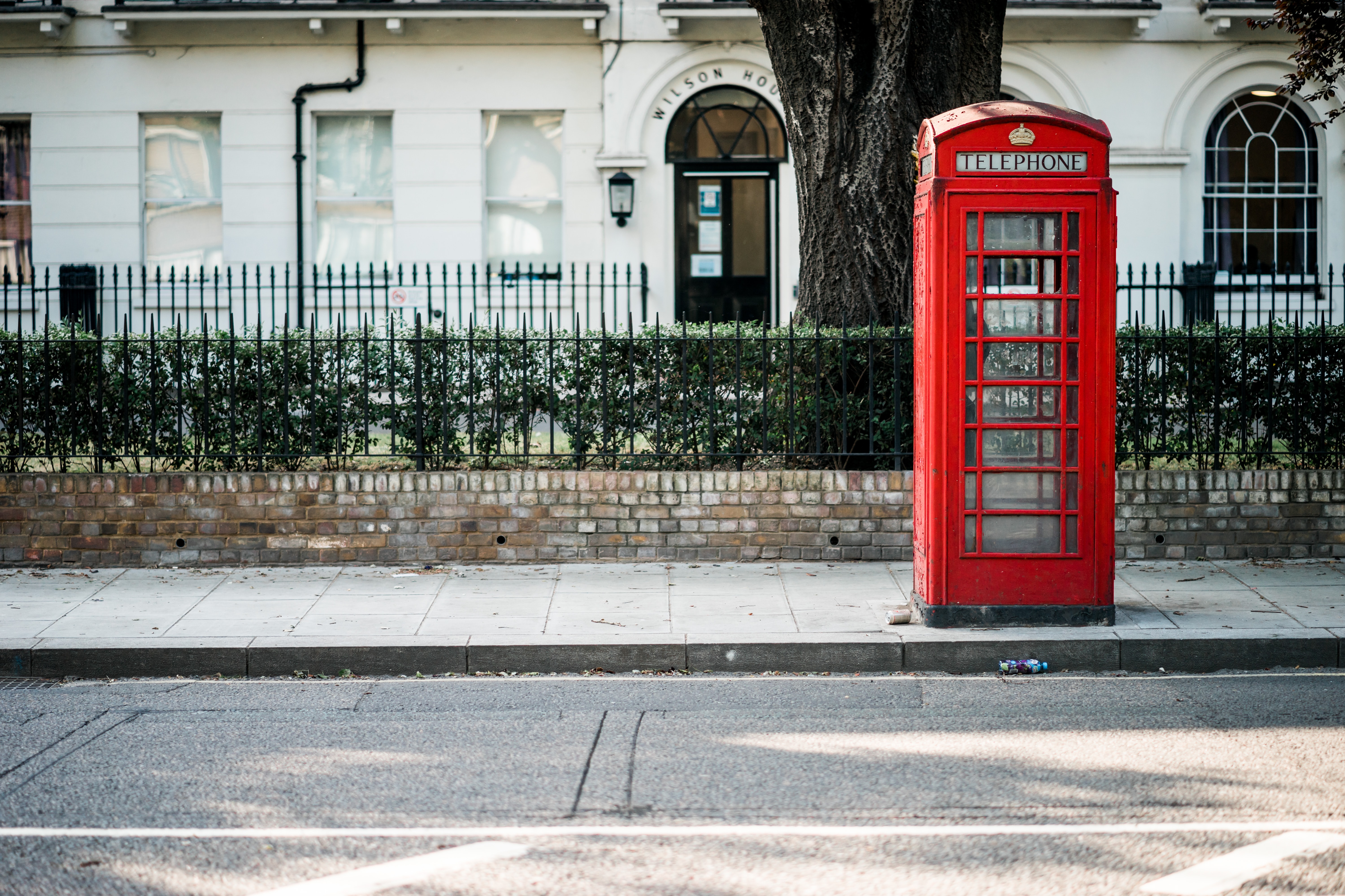 Iconic red phone booth