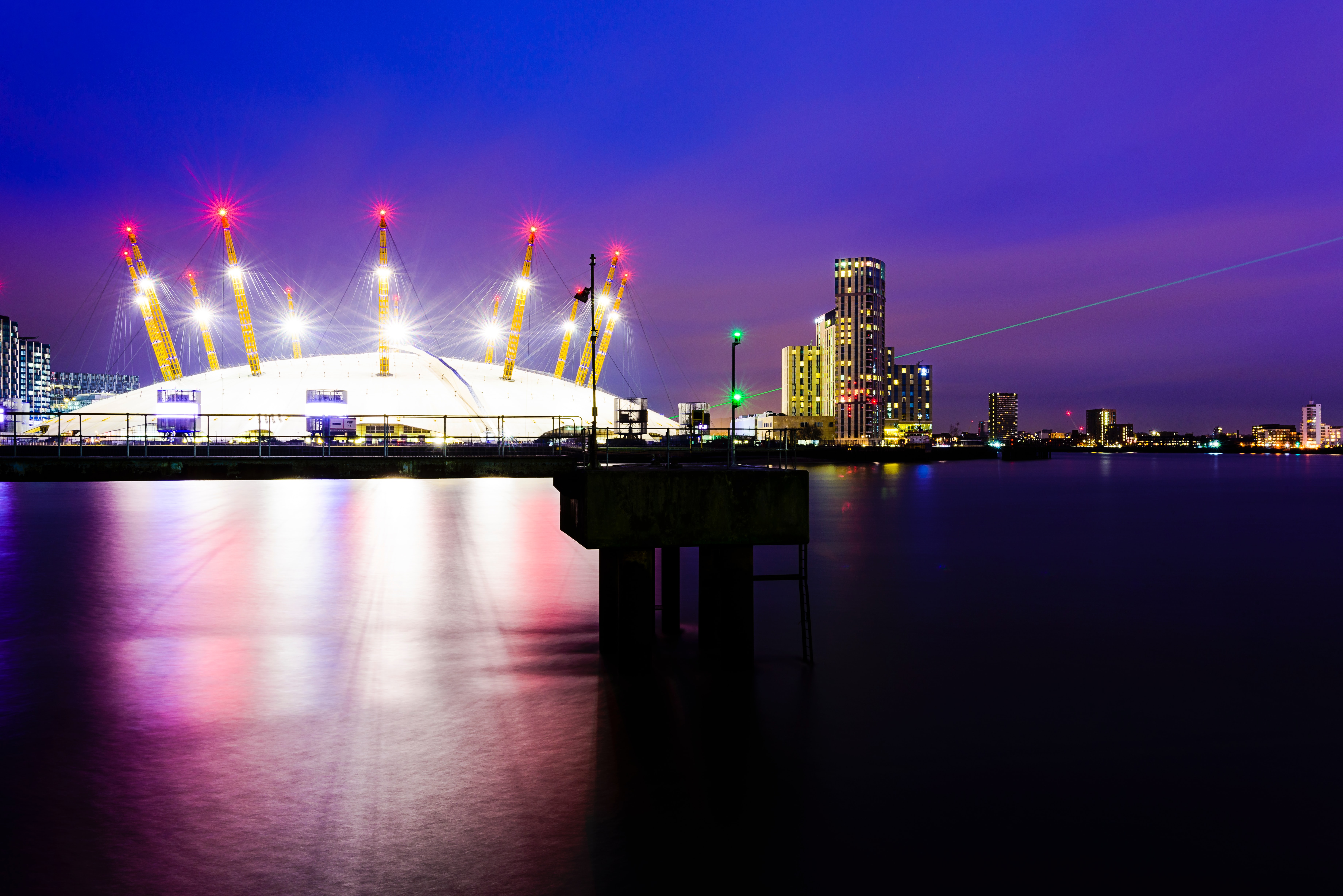 View of the O2 arena