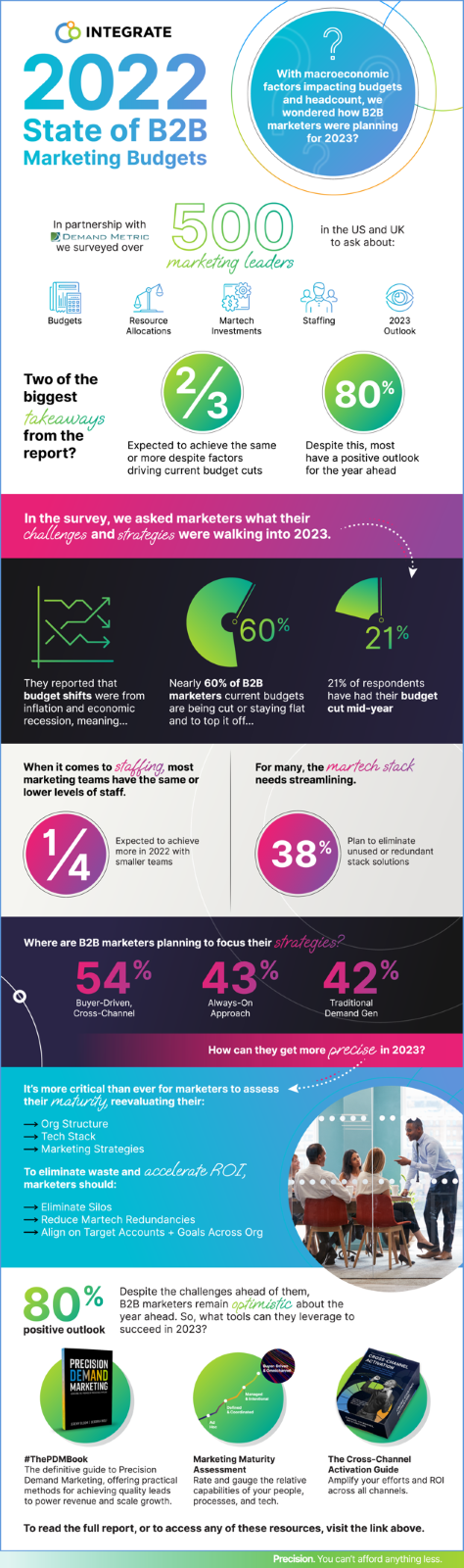 B2B marketing budget survey infographic